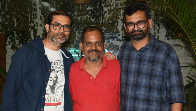 tvf founder arunabh kumar and director deepak kumar mishra celebrate the success of 'panchayat season 3' with cast and crew