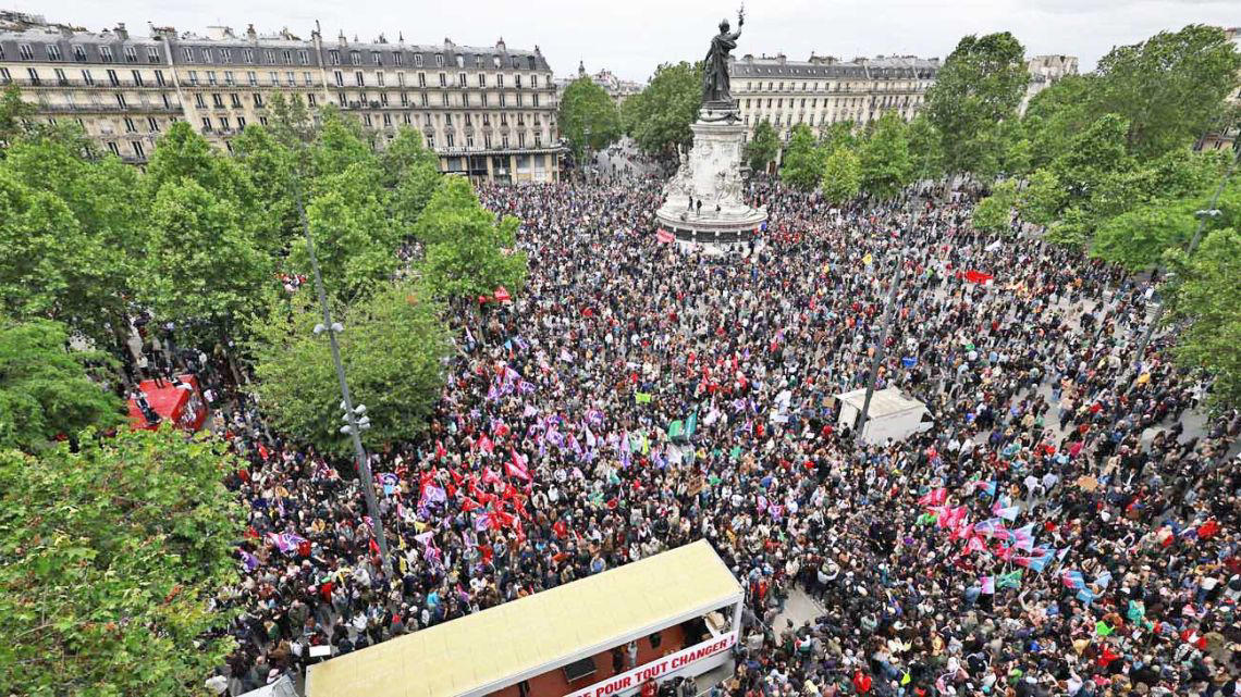 francia: miles protestaron contra la extrema derecha
