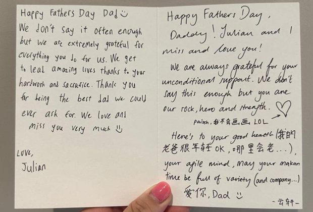 dr wee shares heartfelt father's day wishes