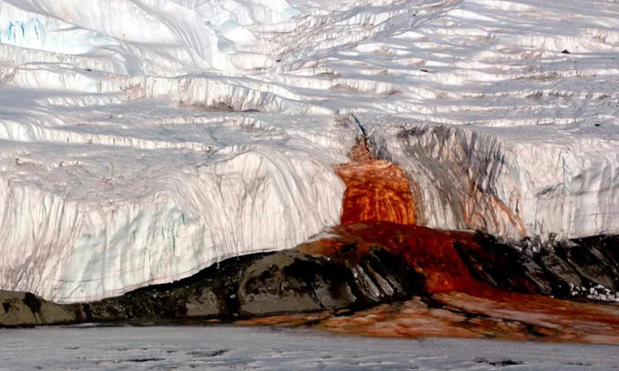 남극에 흥건한 핏물이…핏빛 폭포 왜 생겼나?