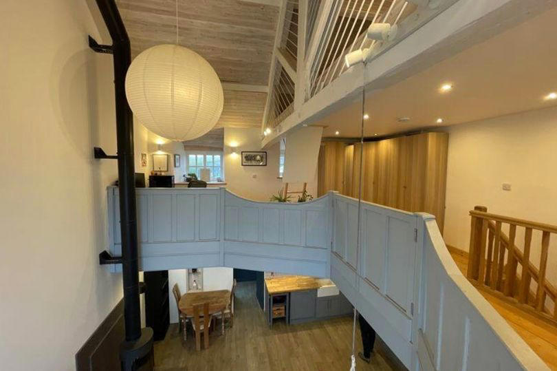 converted chapel for sale but estate agent fails to mention one crucial feature