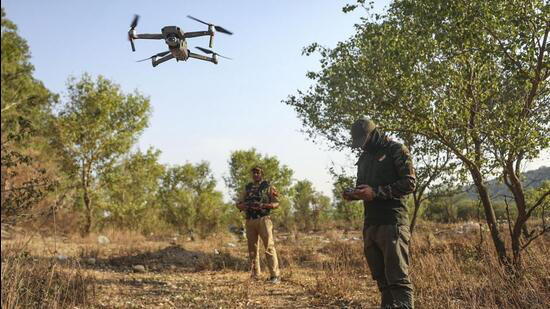 drones scan doda’s kota top as searches continue across jammu