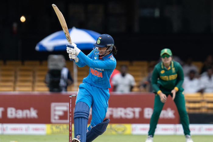 ind-w vs sa-w: smriti mandhana becomes second indian woman to score 7000 international runs