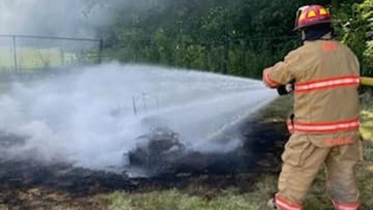 Lawn mower catches fire in Southampton