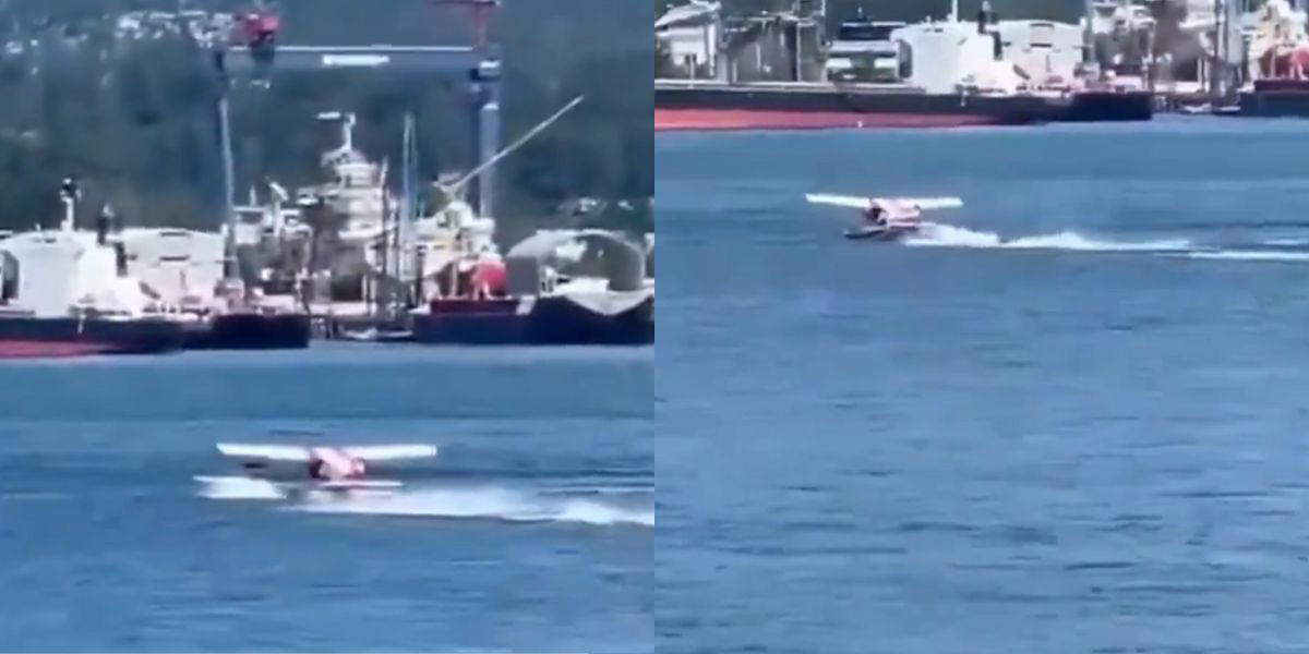 schokkende video: watervliegtuig botst met boot tijdens het opstijgen in vancouver