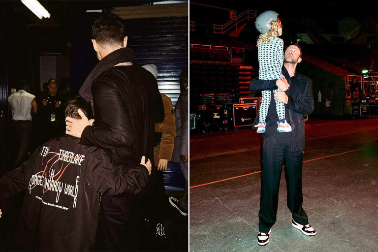 Justin Timberlake/Instagram Justin Timberlake poses with sons Silas and Phineas for Father's Day 2024