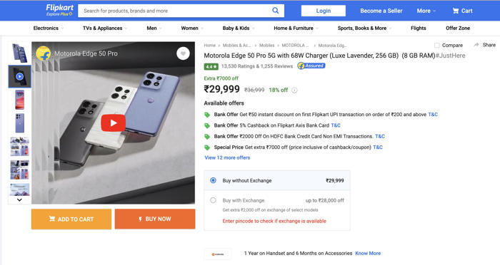 moto edge 50 pro available at discount on flipkart, can be yours for under rs 28,000