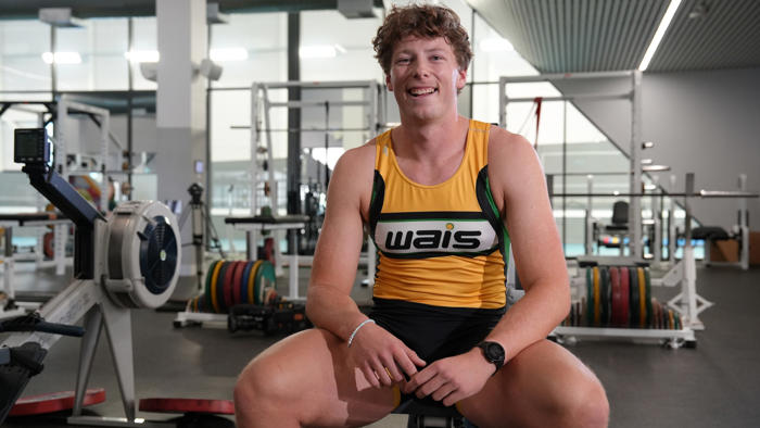 riley rees-turner is a former footy player turned rower who's now got his heart set on the olympics