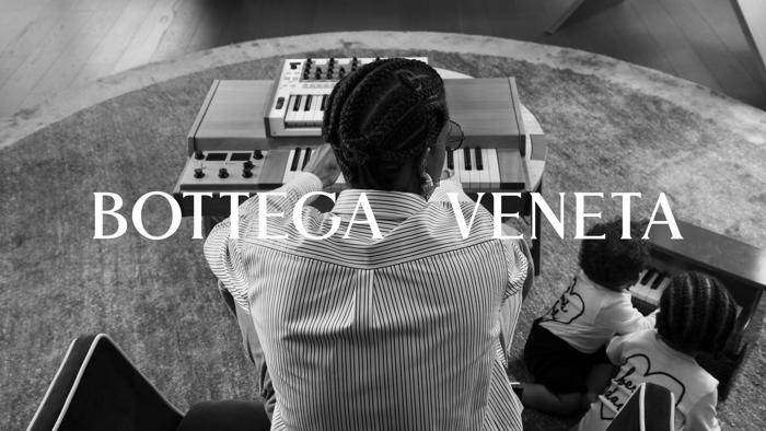 a$ap rocky poses in father's day-themed photoshoot for bottega veneta