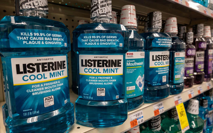 daily use of listerine mouthwash may increase risk of bacteria linked to cancer, study claims