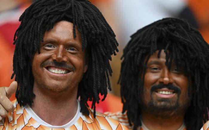 dutch fans spotted in ‘black face’ at euro 2024 match