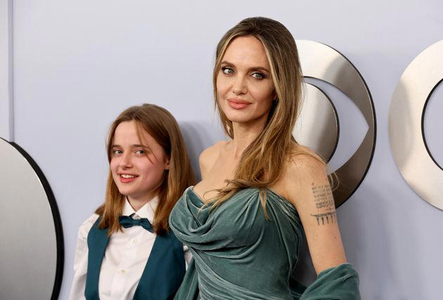 angelina jolie and daughter vivienne harmonize with style on tonys red carpet