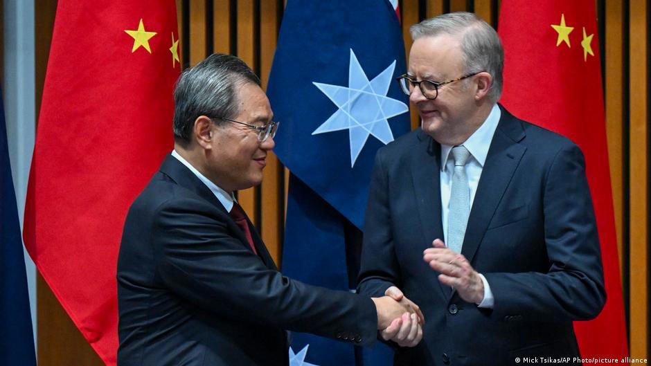 australia's albanese and china's li hold talks to mend ties