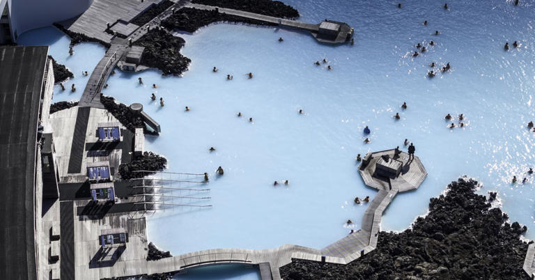 The Blue Lagoon geothermal spa near the fishing town of Grindavik, Iceland, on May 23, 2024.