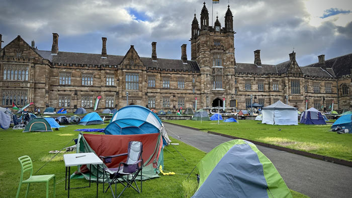 students for palestine encampment begins pack down after university of sydney issues move on order