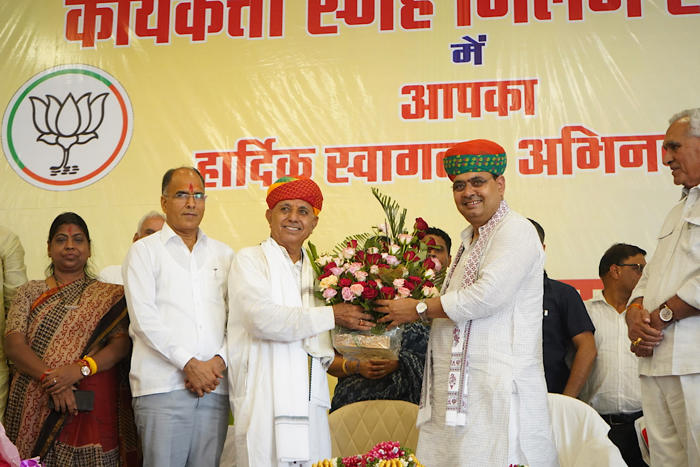 bjp govt in rajasthan fulfilled 45 per cent of promises made in sankalp patra: cm