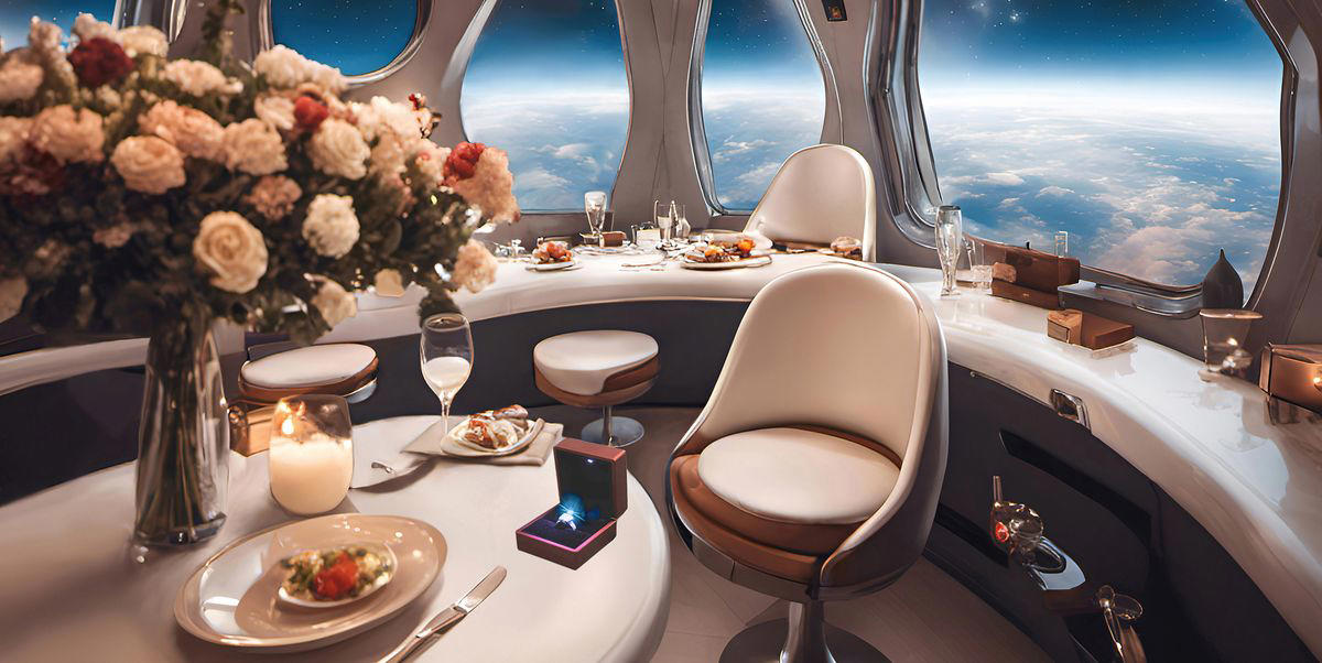 un restaurante romántico con chef estrella michelin abrirá en el espacio a 35 km de altitud