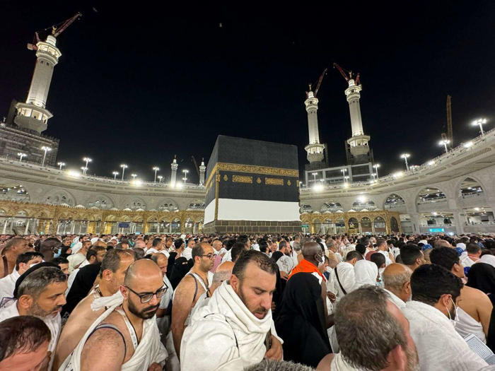 final rites of haj: pilgrims perform tawaf as muslims celebrate eid al adha