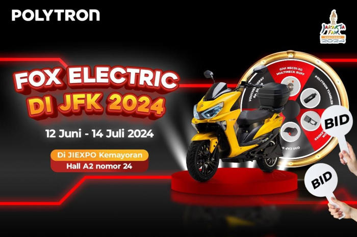 mulai rp 1 jutaan polytron lelang motor listrik fox-s di prj 2024 harga lebih murah siap bawa pulang