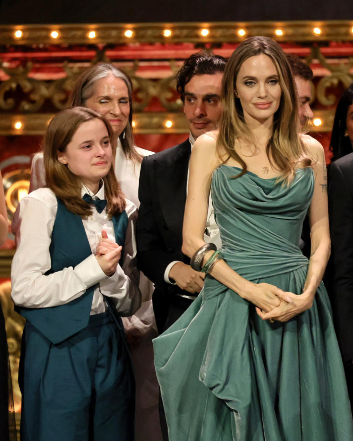 daniel radcliffe lands first tony award as angelina jolie and jeremy strong win big on the night