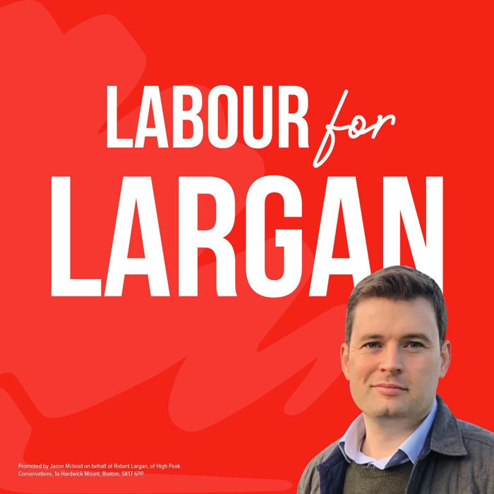 tory candidate uses red posters with no mention of conservatives