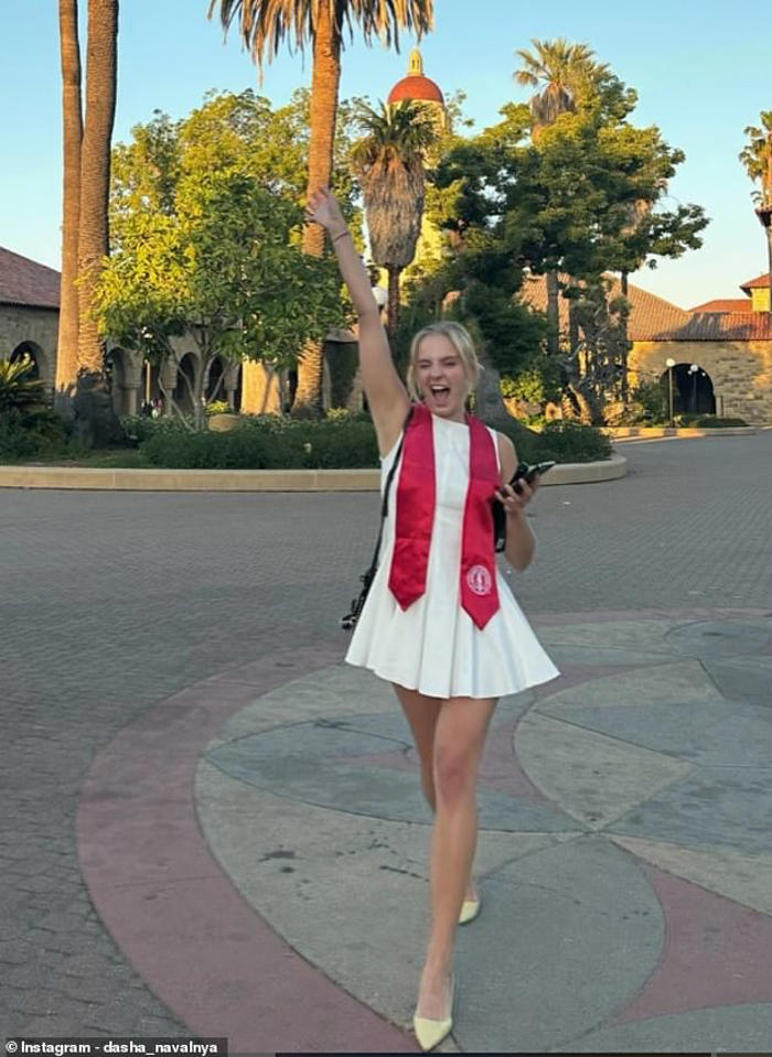 alexei navalny's daughter, dasha, celebrates graduating from stanford