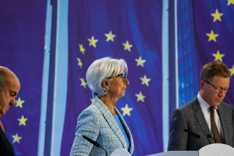 ecb pays attention to good functioning of markets, lagarde says, after france spooks investors