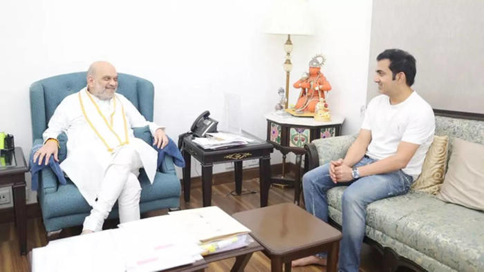 gautam gambhir meets home minister amit shah