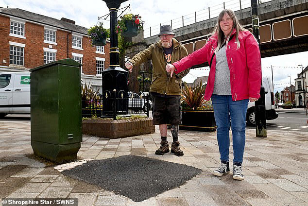 locals slam council after million-pound pavement fixed with tar blob
