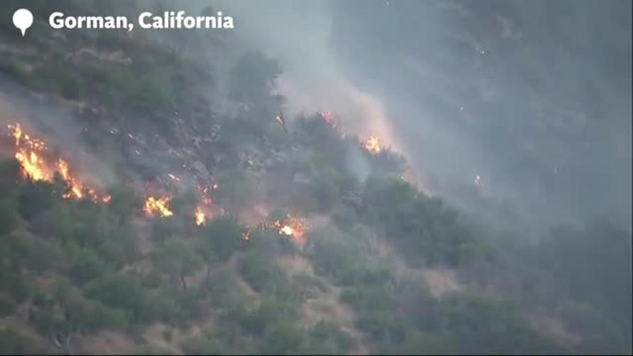 Raging California wildfire prompts evacuations in Los Angeles County