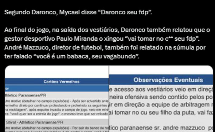 daronco explica decisão de expulsar cuca contra flamengo: “após ser advertido anteriormente”