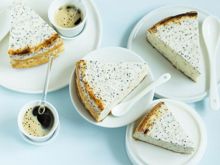 LowCarbKäsekuchen mit Mohn Kalorienarmes Rezept.