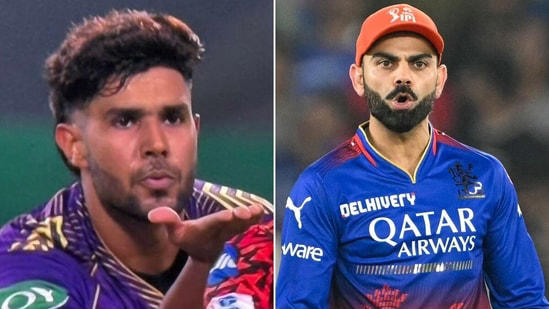 harshit rana on whether he'll sledge virat kohli with flying-kiss celebration: 'people dared me to do it against rcb'