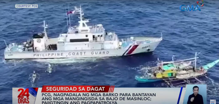pcg deploys 2 ships at bajo de masinloc to protect fishers