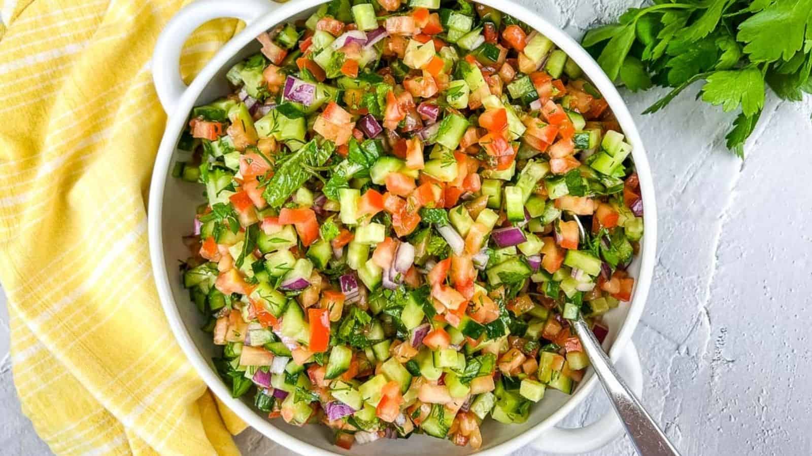 <p>Shirazi Salad is a refreshing mix of finely chopped vegetables that’s perfect for a light meal or side dish. The flavors are bright and invigorating, making it a great choice for summer. It’s simple yet incredibly tasty, with a focus on fresh ingredients. This salad is a wonderful way to enjoy a healthy, delicious meal.<br><strong>Get the Recipe: </strong><a href="https://cookwhatyoulove.com/shirazi-salad-recipe/?utm_source=msn&utm_medium=page&utm_campaign=">Shirazi Salad</a></p>