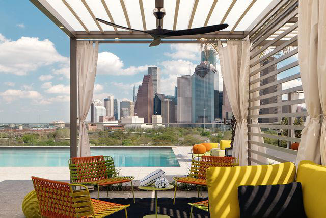this chic new houston hotel has a rooftop infinity pool, luxe spa, and panoramic city views — and we were among the first to stay