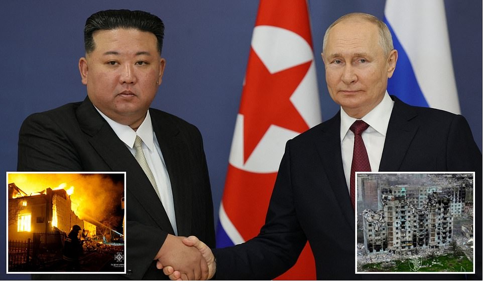 Russian President Vladimir Putin is set to travel to North Korea tomorrow for a 'friendly' visit amid suspicion Moscow is seeking to secure a long-term supply of munitions for its war in Ukraine from Pyongyang. The Kremlin chief's visit to the world's most reclusive state comes with the window for Russia 's forces to consolidate battlefield gains in eastern Ukraine shrinking, with the arrival of more Western arms and the first delivery of F-16 fighter jets imminent.