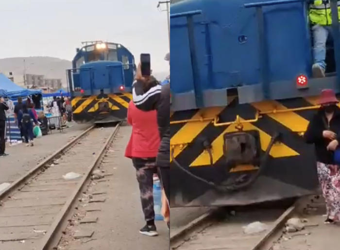 impactante registro: video capta momento en que mujer fue atropellada por tren en arica