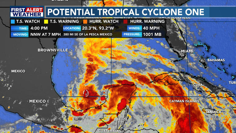 First Alert Forecast Potential Tropical Cyclone One Heading Toward