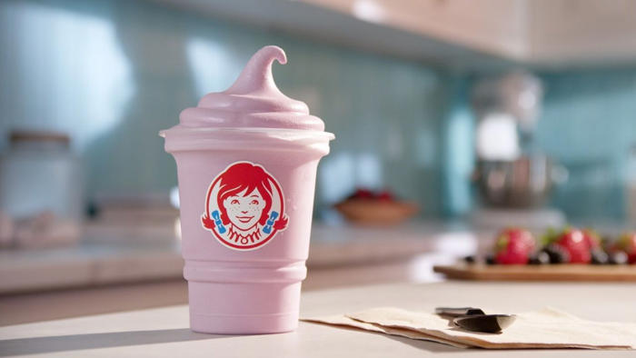 we tried the new triple berry frosty at wendy's