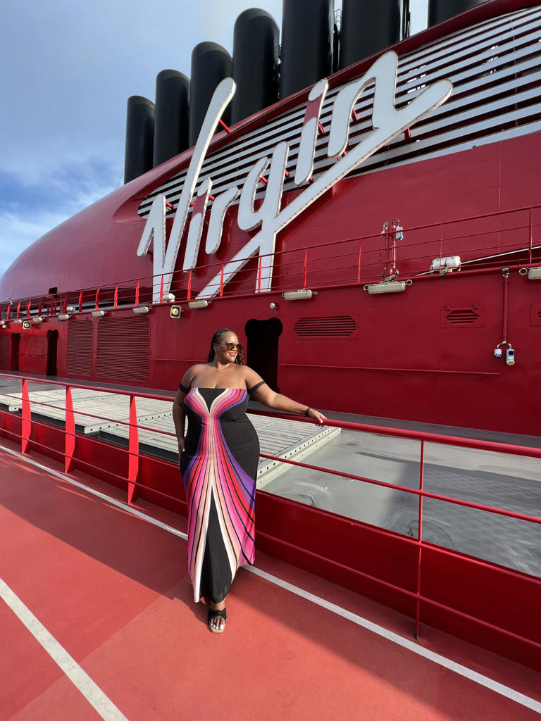 Dress from AFRM Embarking on your first Virgin Voyages cruise is an exciting adventure. This cruise line promises to redefine the traditional cruise experience with its modern, adults-only approach. As a first-timer, you’ll find plenty to love, but there might also be a few aspects that don’t quite hit the mark for everyone. Here’s a rundown of the things that I LOVED, as well as some things that may not work for everyone sailing on a Virgin Voyages cruise for the first time. Things I loved about Virgin voyages 1. Modern Aesthetics and Design Virgin Voyages ships boast a sleek, contemporary...
