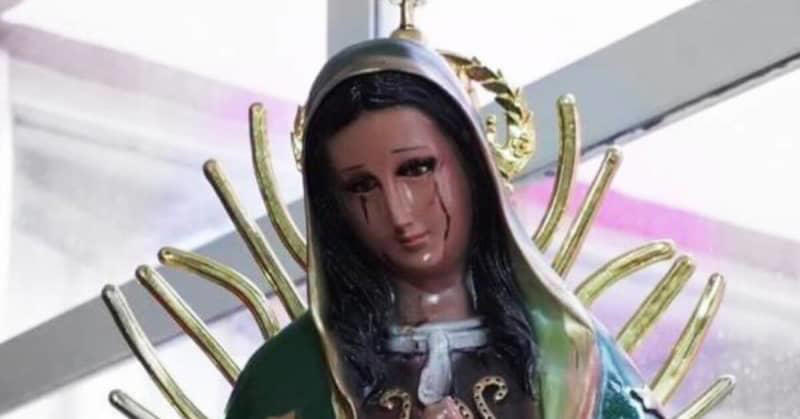 church officials investigating virgin mary statue crying tears of blood