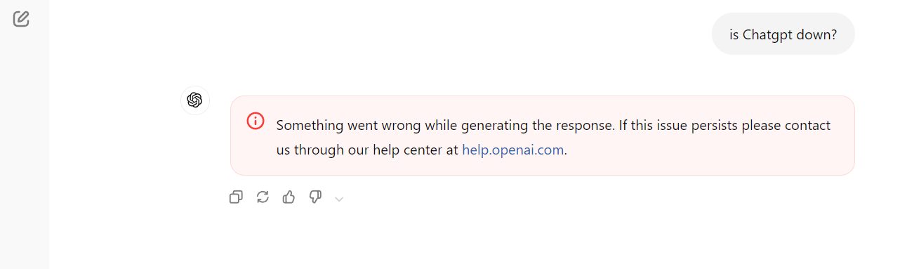 chatgpt is down en het ligt niet aan jou