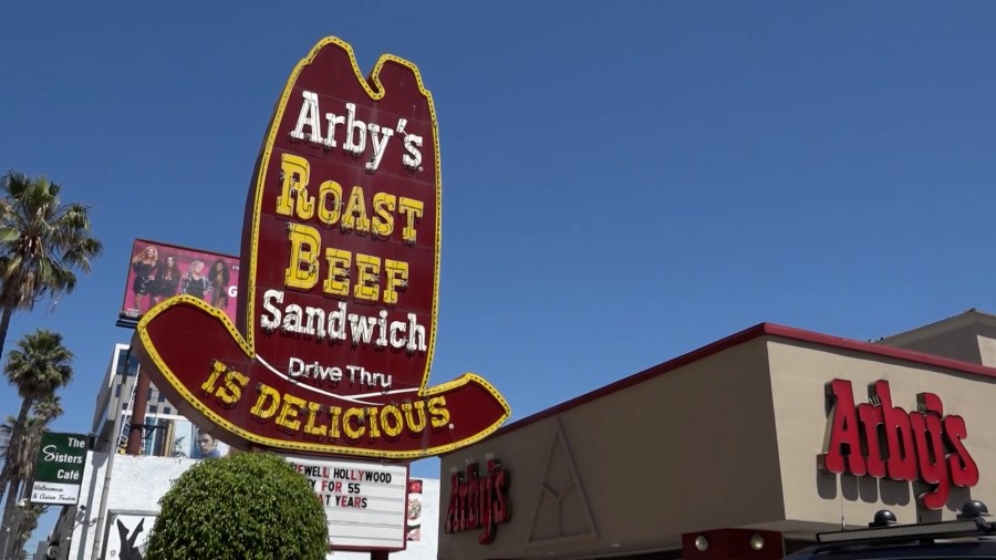 Hollywood’s iconic Arby’s cowboy hat sign is riding off into the sunset ...