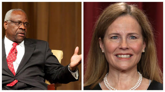 Supreme Court Justice Clarence Thomas Gets Publicly Refuted by Amy Coney Barrett<br><br>