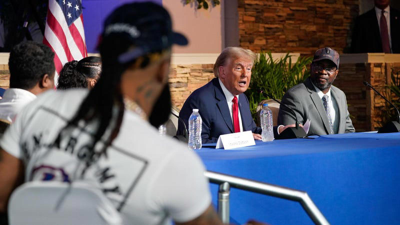 [opinion] a disaster! trump went to a detroit church to get black votes, but all he did was put foot in mouth