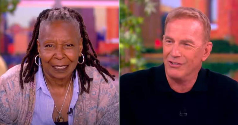Kevin Costner Jabs Whoopi Goldberg for Cutting Him Off, Going to Commercial - 'Stand Down, We're Talking'