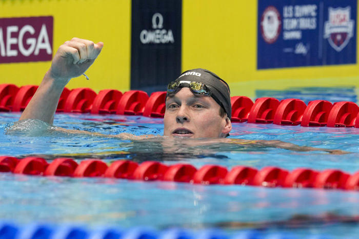 a night for familiar names at us swim trials. ledecky, murphy, king and grimes win