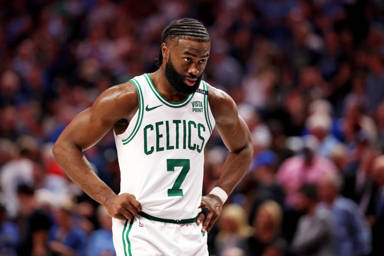 Boston Celtics guard Jaylen Brown during game three of the 2024 NBA Finals. Kevin Jairaj-USA TODAY Sports