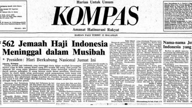 mengenang tragedi mina 1990: 562 jemaah haji indonesia meninggal, korban dapat santunan 200 ribu